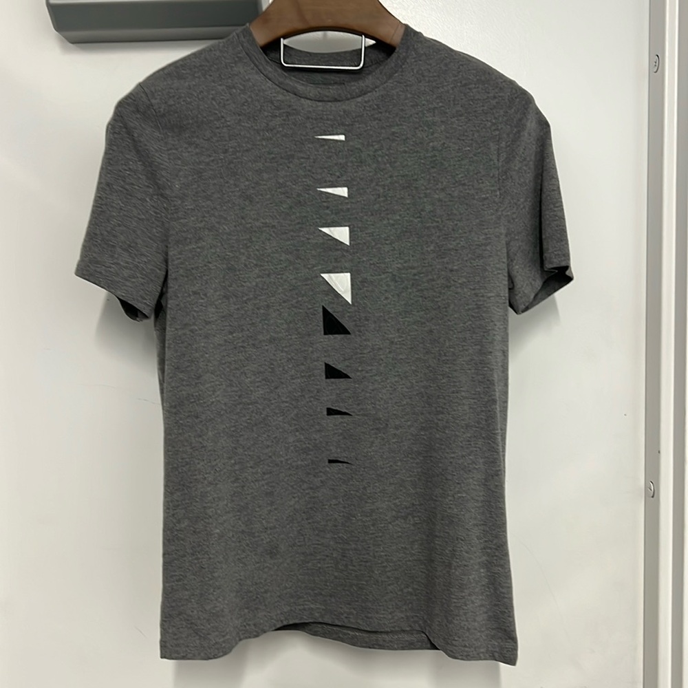 Medium Gray Express T w/ Black + White Graphics